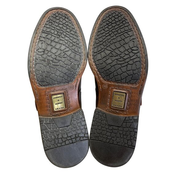 Johnston & Murphy Burrell Dark Mahogany Leather Monk Strap Shoes Size 12M - Picture 10 of 12